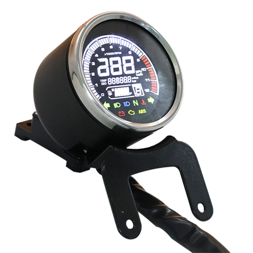 New 12V Modified Motorcycle Multifunctional Instrument Meter Digita Tachometer Odometer 762179091523