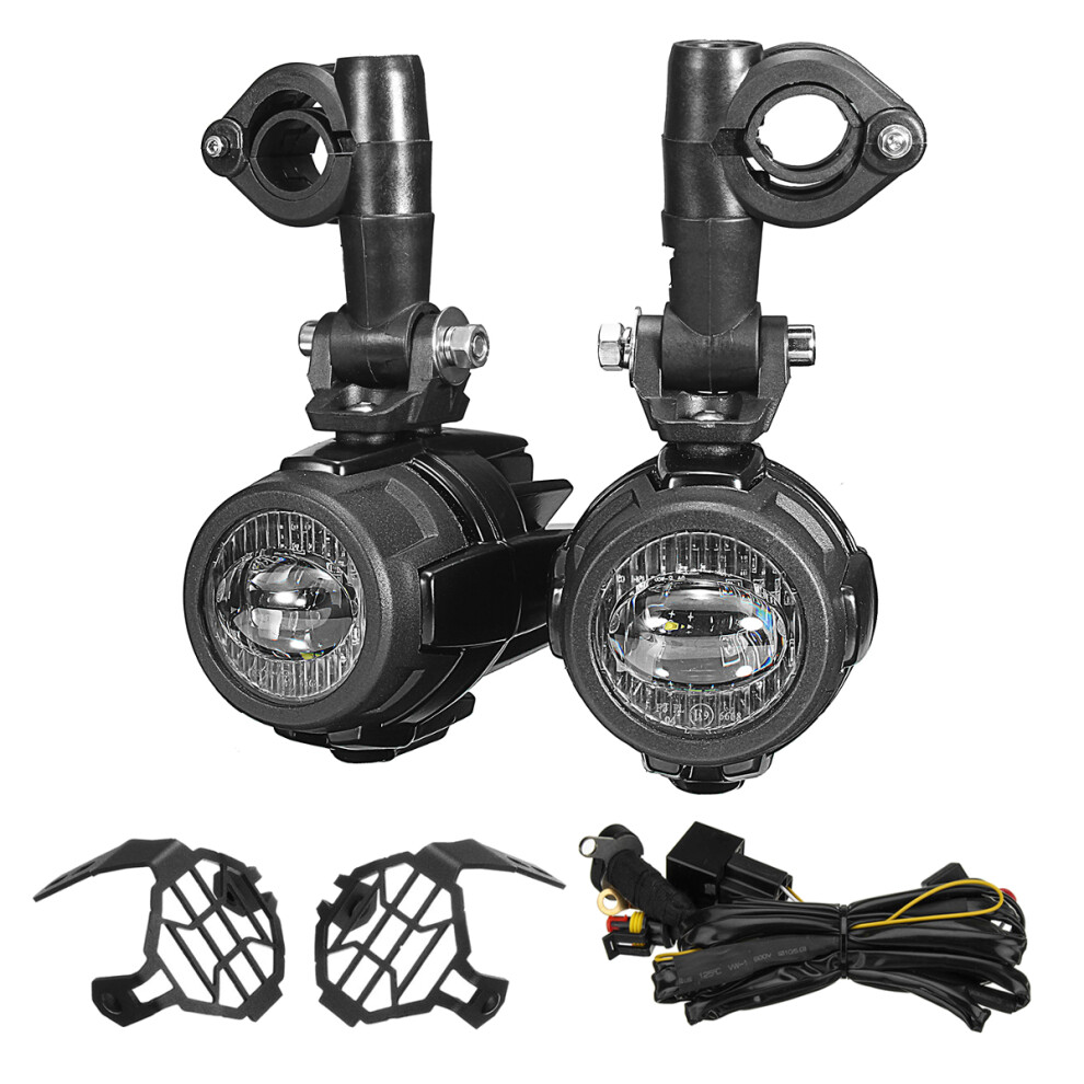 Front Led Auxiliary Fog Spot Lamp Aluminum Alloy With Protector Guard Cover Harness For Bmw R1200gs Adv F800g Light 762179058441