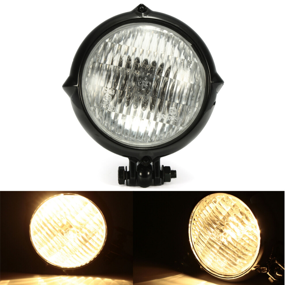 New 4 Inch H4 35W Motorcycle Headlight Lamp For Bobber Chopper 762179085447