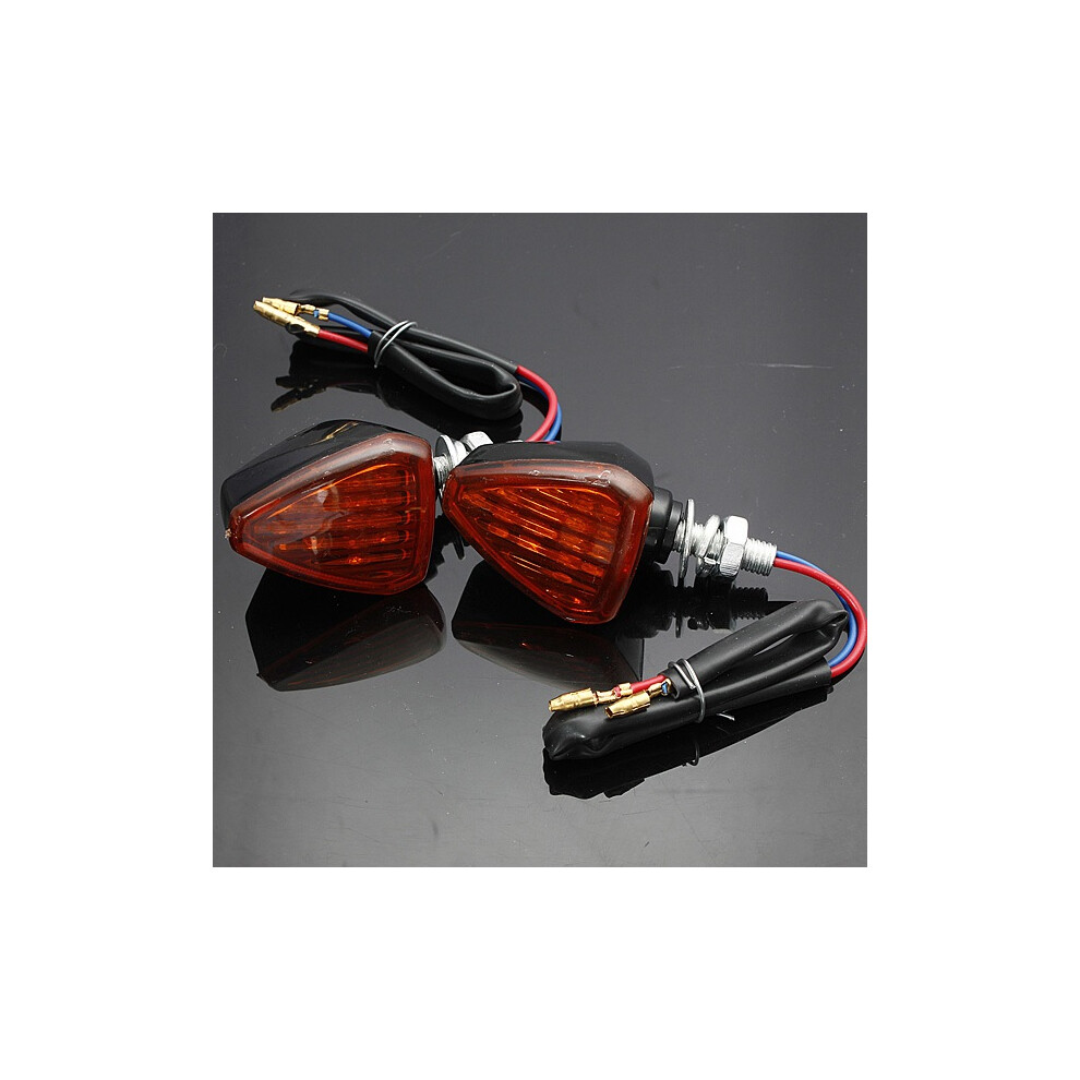 Motorcycle Motor Bike Turn Signal Indicators Lamp Light/Amber 762179030423