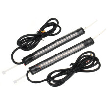 Nieuwe set 12V LED motorfiets knipperlicht decoratielampen voor 39mm-41mm vork amber & rood