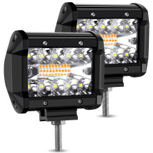 Neue AMBOTHER 2 Stück 4 Zoll 10–32 V 12800lm LED Lichtleiste IP68 wasserdicht für Jeep Motorrad Lkw ATV Universal