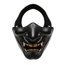 Nuova maschera da moto WoSporT mezza faccia Goblin CS Halloween Natale festa sport all'aperto