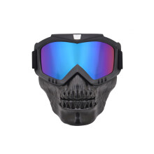 Nuovi occhiali teschio riflettenti per moto  copertura per il viso  sport all'aperto  protezione per bicicletta  occhiali.