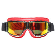 Nuove occhiali da moto in pelle vintage  occhiali pieghevoli per casco cruiser.