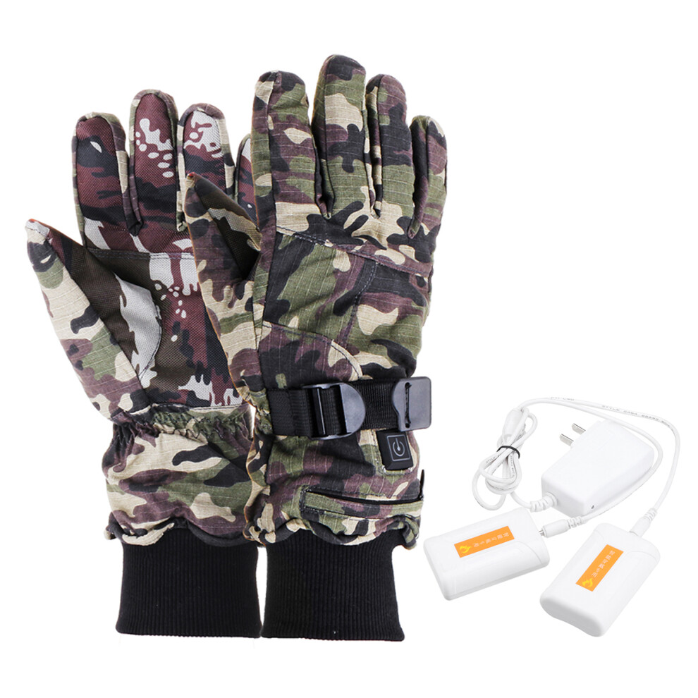 New Electric Motorcycle Gloves Heater Finger Hand Warmer Rechargeable 762179095866