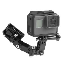 Neuer verstellbarer Zubehör-Sportkamera-Halterung für Fahrrad-Motorrad-Helm Kopf-Kinn-Montage J-Haken Halterung Schnalle Klebepad für GoPro X