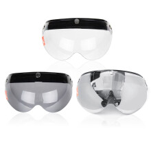 Nuovo visierino per casco da moto universale in stile pilota con 3 bottoni a scatto.