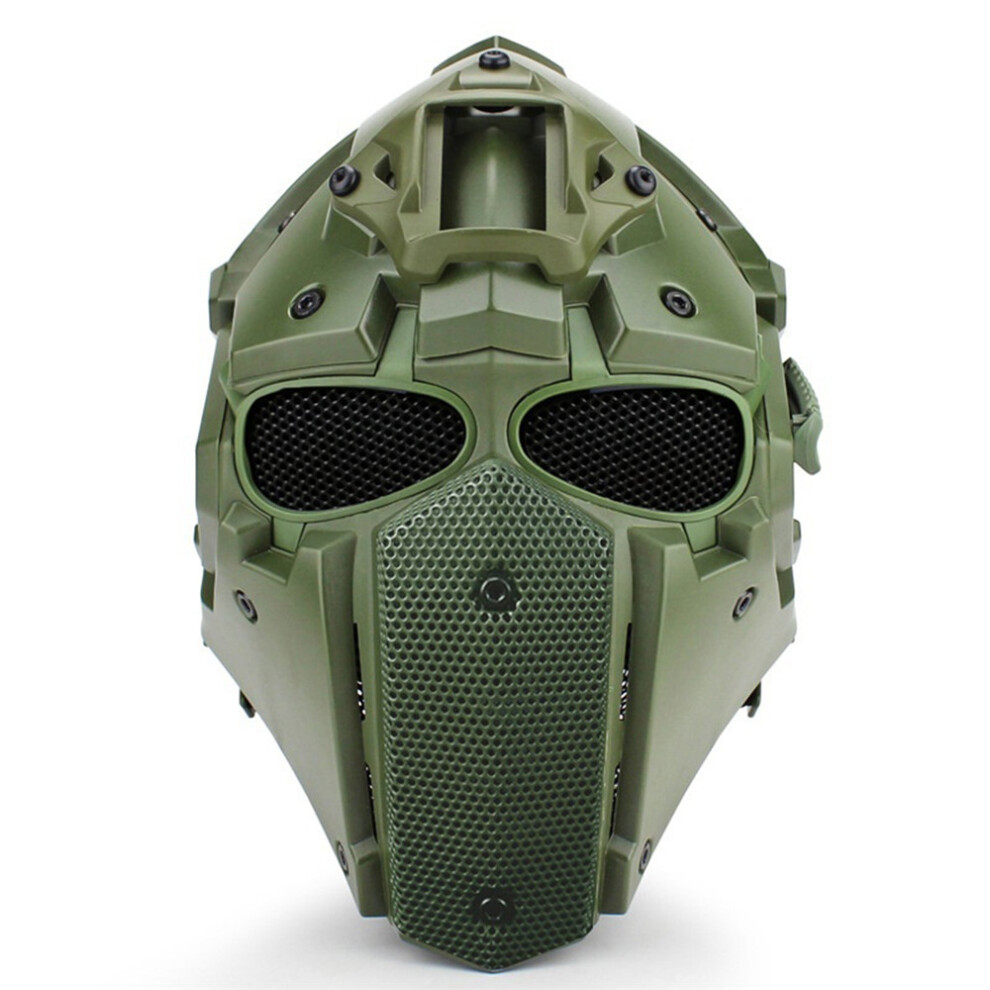 Multifunctional Motorcycle Motocross Anti-Shock Tactical Military Adjustable Helmet+Fan+Mask+Goggles 762179057659