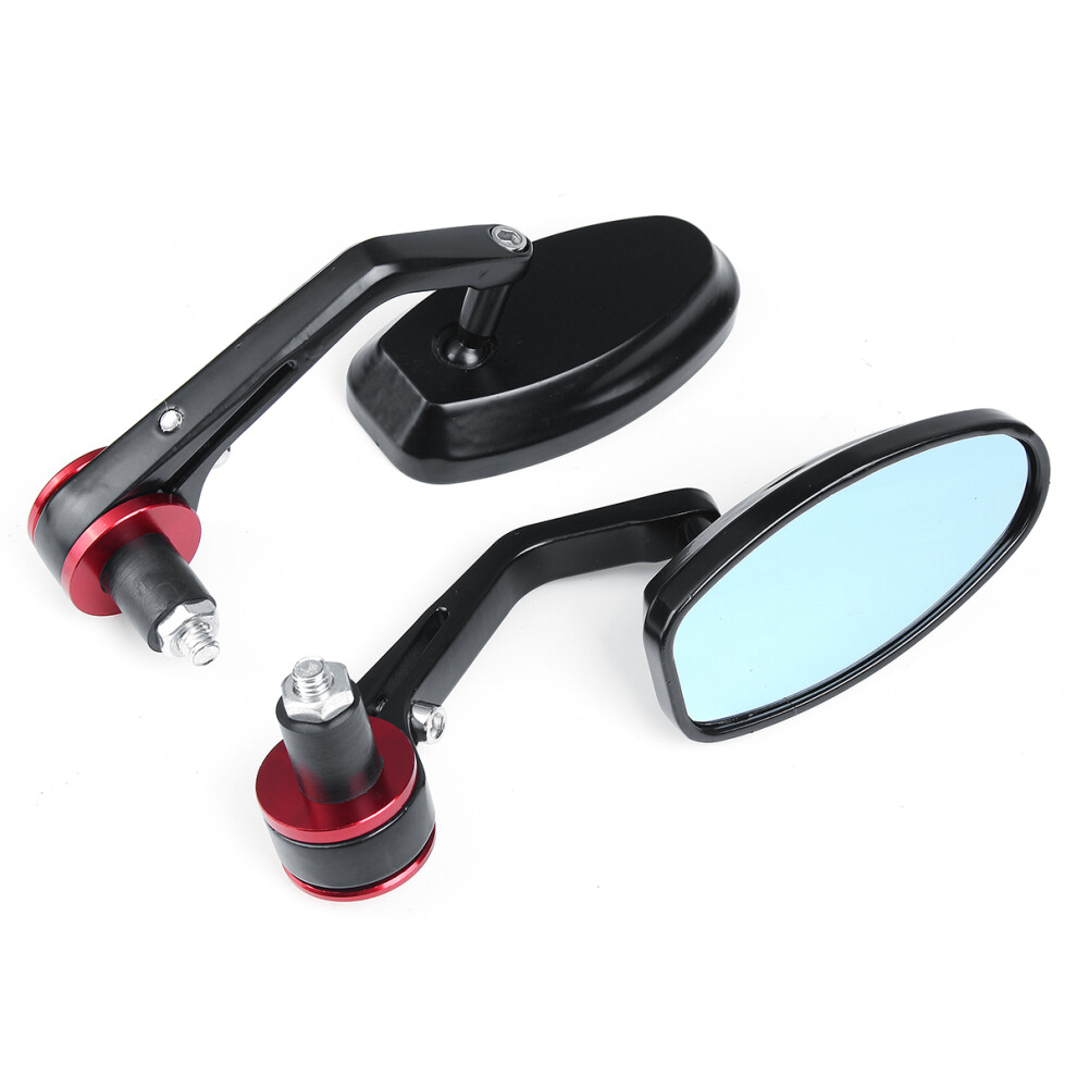 New 7/8 Inch 22Mm Handle Bar Rearview Mirrors For Motorcycle Anti-Glare Lenses Blue 762179069010