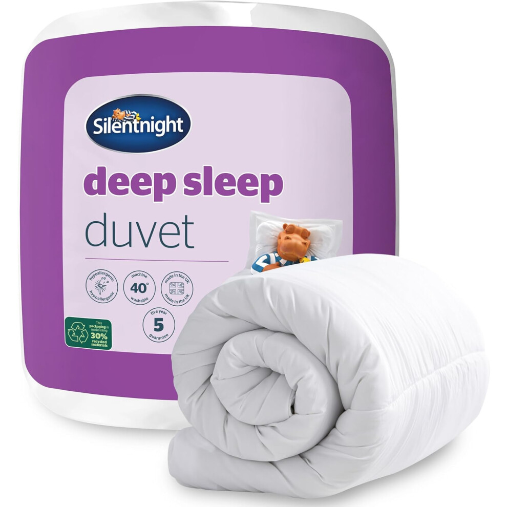 Silentnight Deep Sleep Duvet 10.5 Tog - All Year Round Soft Fluffy Comfortable Duvet Hypoallergenic Machine Washable