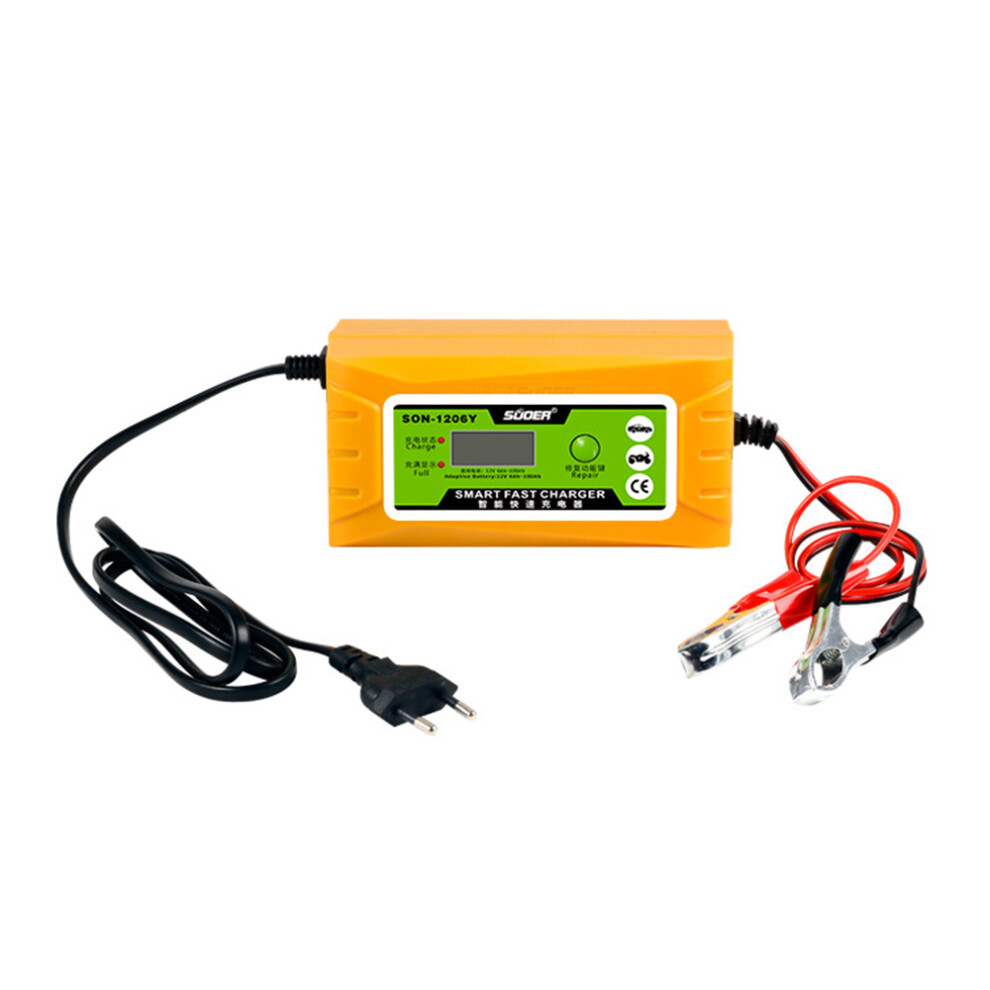 New Suoer 12V 6A Lead-Acid Battery Charger Intelligent Pulse Repair For Electric Vehicle Car Motorcycle Battery 762179068013