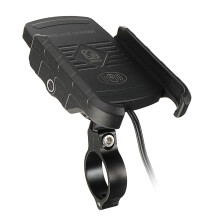New 15W Qi Wireless Charger Waterproof 360 Aluminum Phone Holder Handlebar Mount For Motorcycle Bike Bicycle