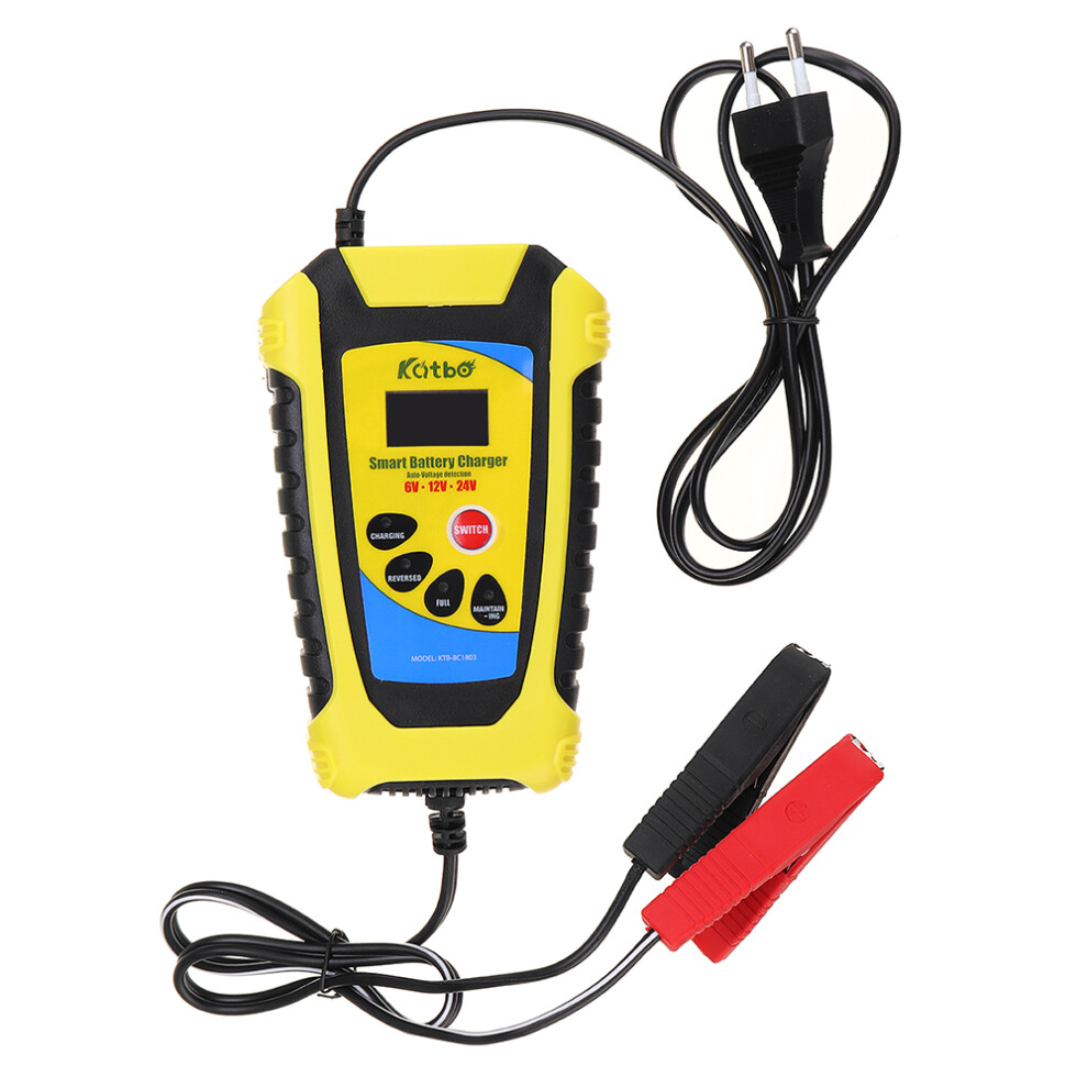 New Lcd Car Smart Battery Charger 6V 12V 24V 2A-6A Automatic Pulse Repair Motorcycle 762179072355