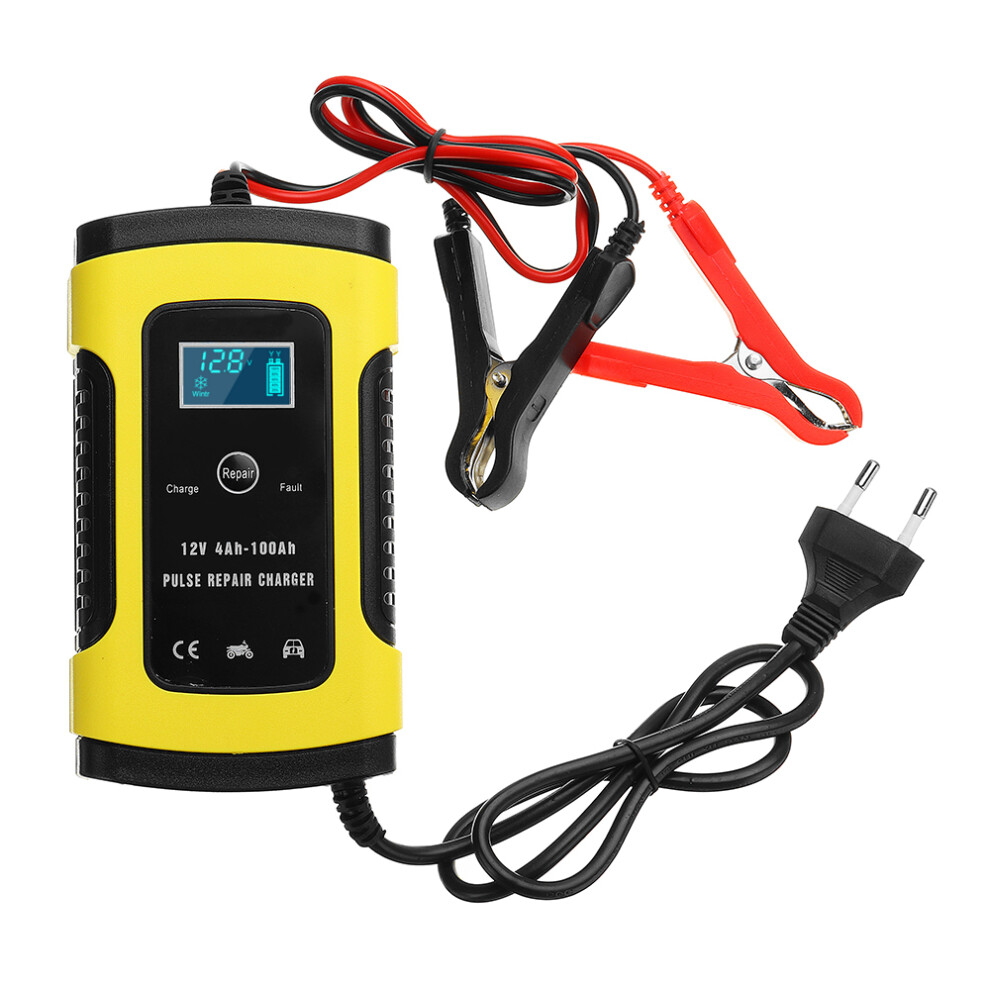 New Enusic 12V 6A Pulse Repair Lcd Battery Charger For Car Motorcycle Lead Acid Battery Agm Wet Gel 762179068037