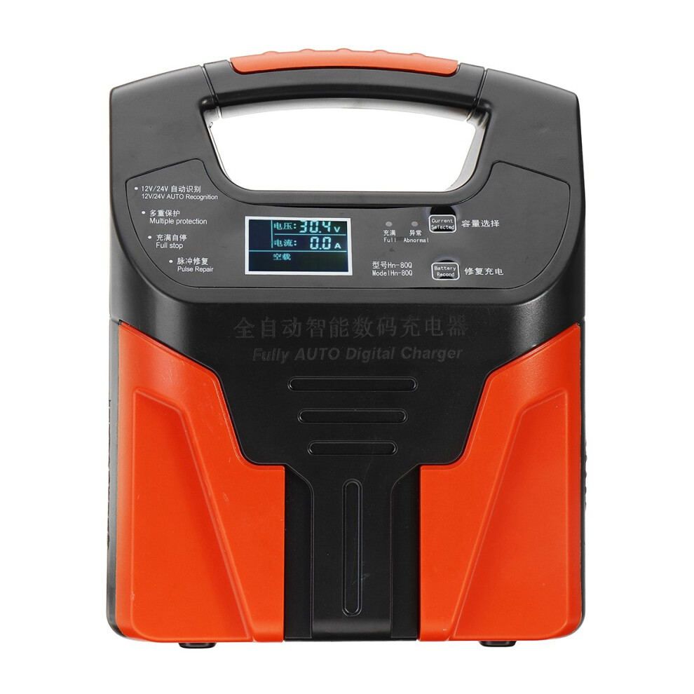 New 12V/24V 2-200Ah Intelligent Pulse Repair Battery Charger Lead-Acid For Motorcycle Car 762179092179