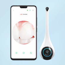 T5-YPC 2MP Smart Visual Dental Camera Wireless APP Viewing 8 LED Lights IP67 Waterproof Intelligent Dental Oral Teeth Camera Mirror for Home Fami
