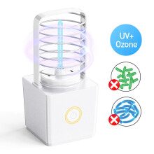 ZW03 Portable UV Ozone Germicidal Lamp Double Sterilization Light Wireless USB Charging 20 Area Sterilizer Light Lamp for Car Baby room Bedroom K