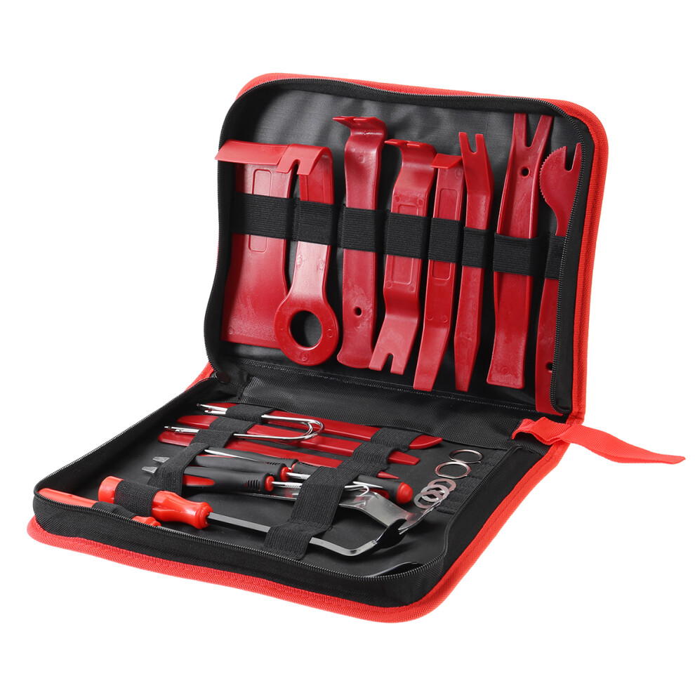 25Pcs Car Door Molding Removal Pry Tool Kit Dash Panel Audio Seal Interior Trim Removal Hook 4711035945247