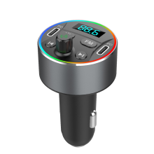 T69 Bluetooth V5. 0 FM-Transmitter Dual 20 W PD Auto-Ladegerät 9 Farben Hintergrundbeleuchtung Digitalanzeige Freisprechanrufe Sprachsteuerung MP3-