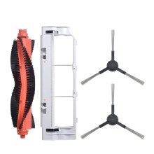 4 kappaletta korvaavia osia Xiaomi Mijia STYTJ02YM MOP PRO Viomi V2 V3 pölynimurin osat ja tarvikkeet Pääharja*1 sivuharjat*2 pääharjan kansi*1 [