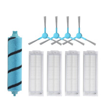 9 kappaletta korvaavia osia Xiaomi Mijia STYJ02YM Viomi V2 Pro V3 pölynimuriin osat ja lisävarusteet flanelliharjat*1 sivuharja*4 HEPA-suoda