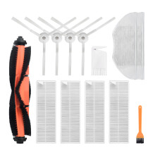 13 kappaletta korvaavia osia Xiaomi Mijia G1 pölynimurin osille ja tarvikkeille Pääharja*1 Sivupuhdistimet*4 HEPA-suodatin*4 Moppausliinat*2 Puhd
