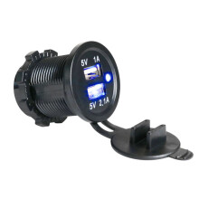 Neues universelles 5 V 2. 1A/1A DC12V-32 V Auto-Ladegerät USB Fahrzeug multifunktionales wasserdichtes Dual-USB-Ladegerät 2-Port-Stromanschluss für
