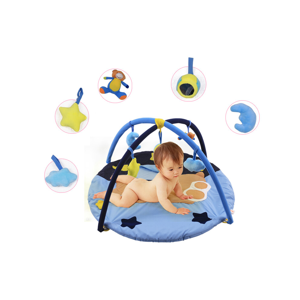 Bear Baby Play Mat Activity Gym Newborn Infant Game Playmat Crawling Carpet Blue