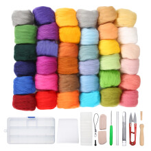 36 Farbige Wollfilznadeln Werkzeugset Nadel - Filzmatte Starter DIY Kit mit Box