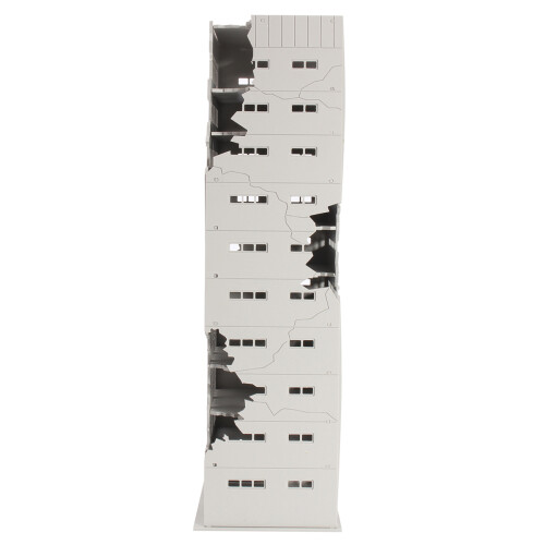 Scala 1/144 Modello di Edificio Ruinato White Battle Corner per Decorazione Domestica 2