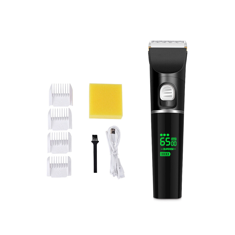 ReWell LCD Display Professional Electric Titanium Hair Trimmer Rechargeable Cordless Clipper Men