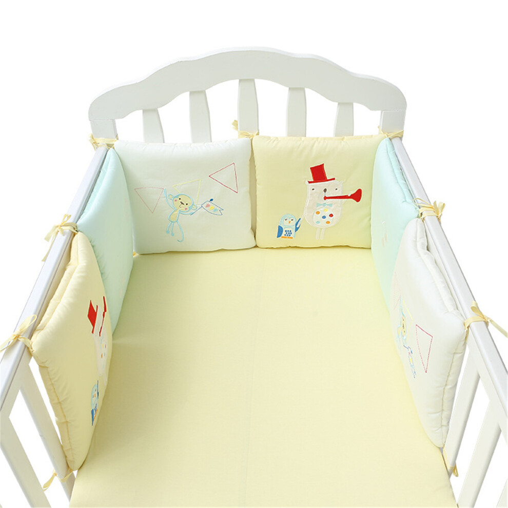 6PCS Popular Baby Crib Bumper Protector Infant Toddler Nursery Bedding Cot