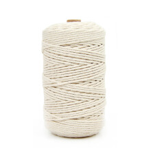 3/4//6Mm Cordone di Macramè Naturale Beige Cotone Ritorto Filo per Lavoro manual