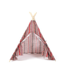 Casa Tenda Teepee Indiana Canvas Giocattolo per Bambini Gioco Giardino Esterno