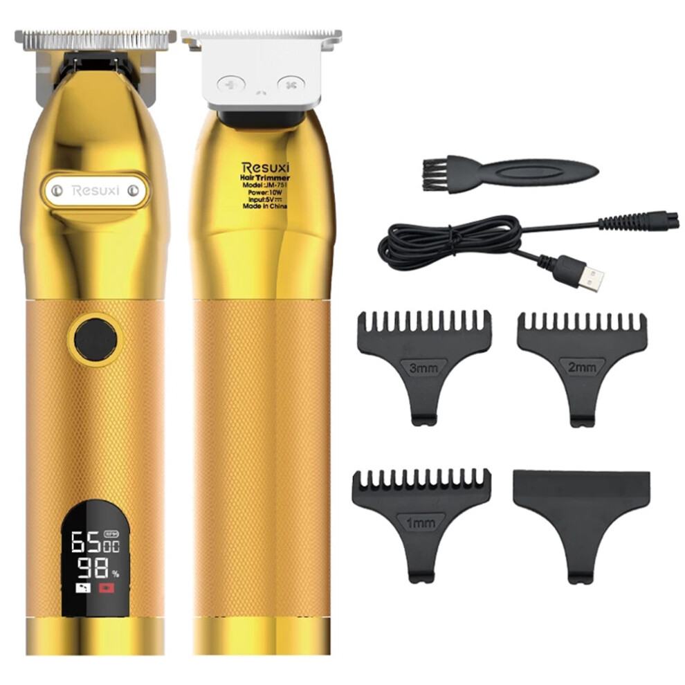 Electric Hair Trimmer Barber Hair Cutting Machine USB Rechargeable Baldheaded Beard Trimmer Hair Clipper for Men