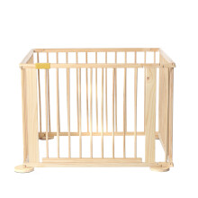4 Panels Baby Child Foldable Playpen Play Pen Room Divider Wood Heavy Duty Anti-drop Guardrail