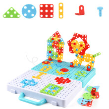 466PCS 3D DIY Creatieve Elektrische Boor Speelgoed Set Boor Schroef Puzzel Speelgoed Kerstcadeau