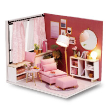 DIY Mini Poppenhuis Prinses Meisjes Huis Houten Meubels Kit Handgemaakt Kleine Huis Creatieve Assemblage Poppenhuis Speelgoed voor Kinderen Cadea