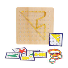 Piastra in wood con chiodi per bambini matematica geometria spazio giocattolo educativo per bambini