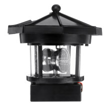 Lampada da Giardino a LED Rotante Alimentata da Pannello Solare Faro Decorativo per Esterni