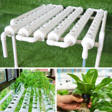 54 Gaten Horizontaal Hydroponisch Pijpsysteem Frame Rek Site Groeikit Flow DWC Diep Water Cultuur Plantenbak Pijpsysteem