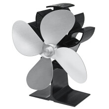4 Pale Ventilatore per Stufa Riscaldatore a Legna Camino Fuoco Alimentato a Calore Circolante Eco