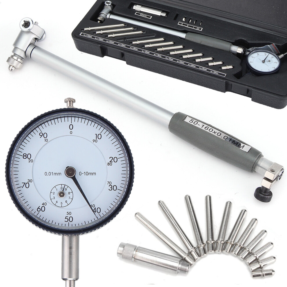 Inner Diameter Dial Bore Gauge Range 50-160Mm Accuracy 0.01Mm Indicator Id Table 313041038025