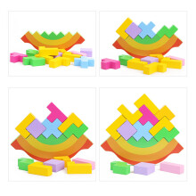 Struttura di Bilanciamento Arcobaleno Giocattoli in wood per Bambini Apprendimento Precoce Montessori