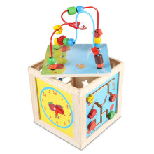 5 In 1 Cubo Attività in wood Giocattoli per Bambini Labirinto di Perline Giocattoli Educativi Giocattoli Puzzle Regali