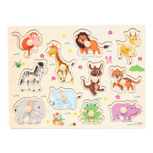 Animali dello zoo Puzzle di wood per bambini Giocattolo educativo per l'apprendimento
