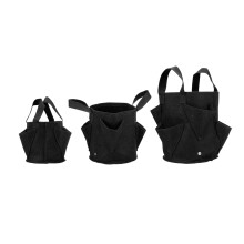 2Mm Ultra Spesso Contenitore Rotondo black per Piante Sacchetto di Feltro Non Tessuto Vaso per Piante Sacche per Crescita Vasi per Piante Vivai Ba