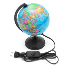 Welt - Erde - Globus - Atlas - Karte Geographie Bildungsgeschenk mit drehbarem Ständer und LED - Licht