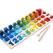 Giocattoli di wood Montessori per la pesca educativa per bambini giochi per la scuola materna tavola occupata giocattoli geometrici in wood